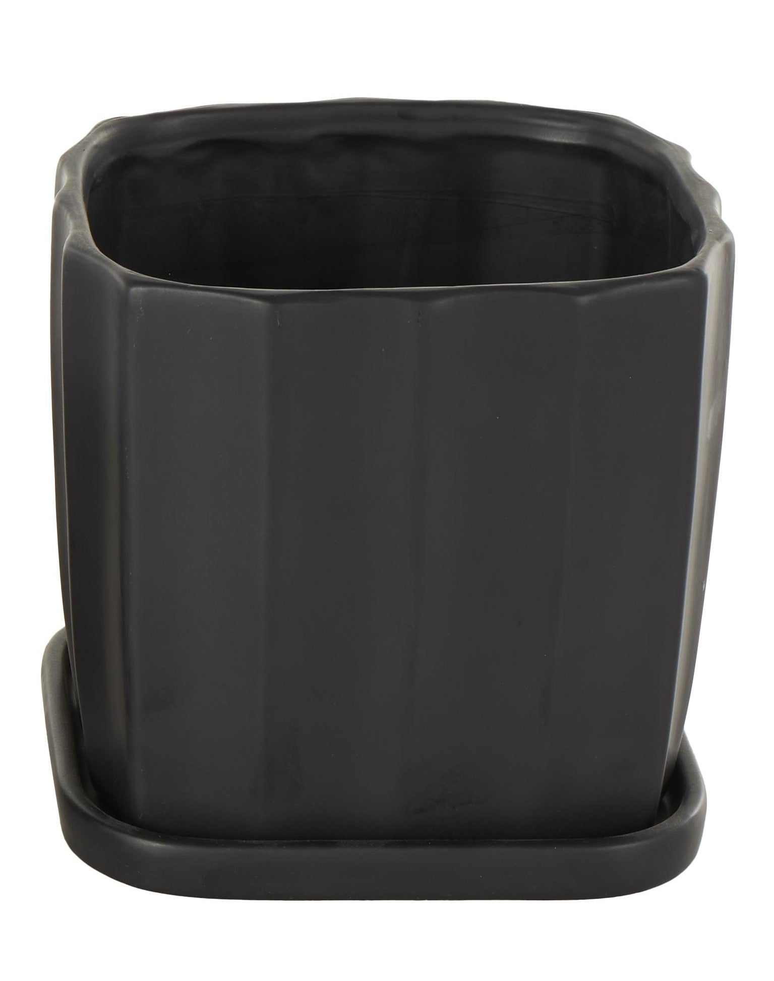 MACETA CERÁMICA NEGRO