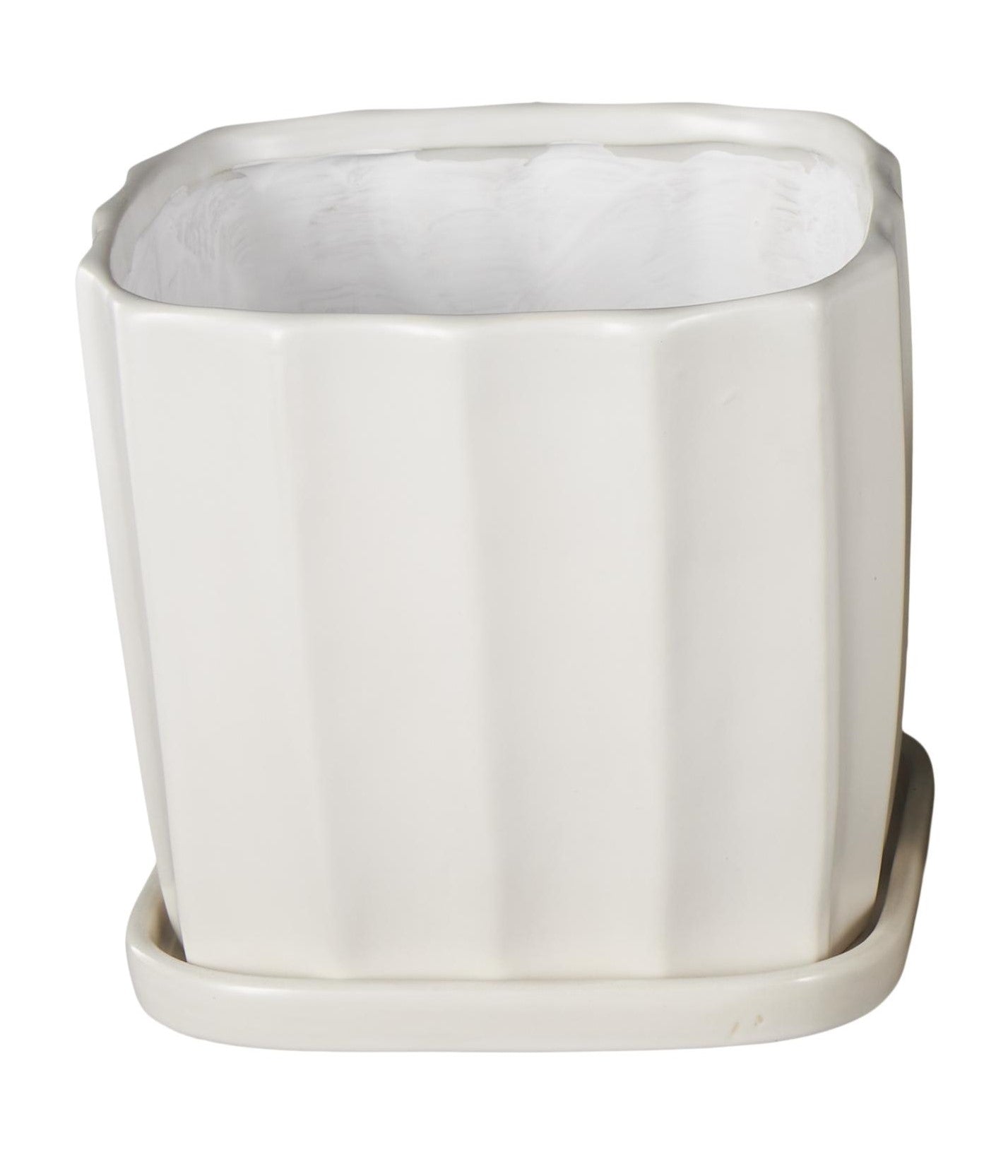 MACETA CERÁMICA BLANCO