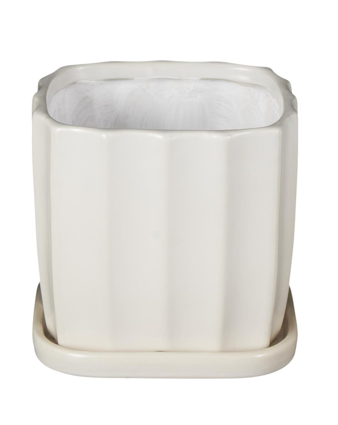 MACETA CERÁMICA BLANCO