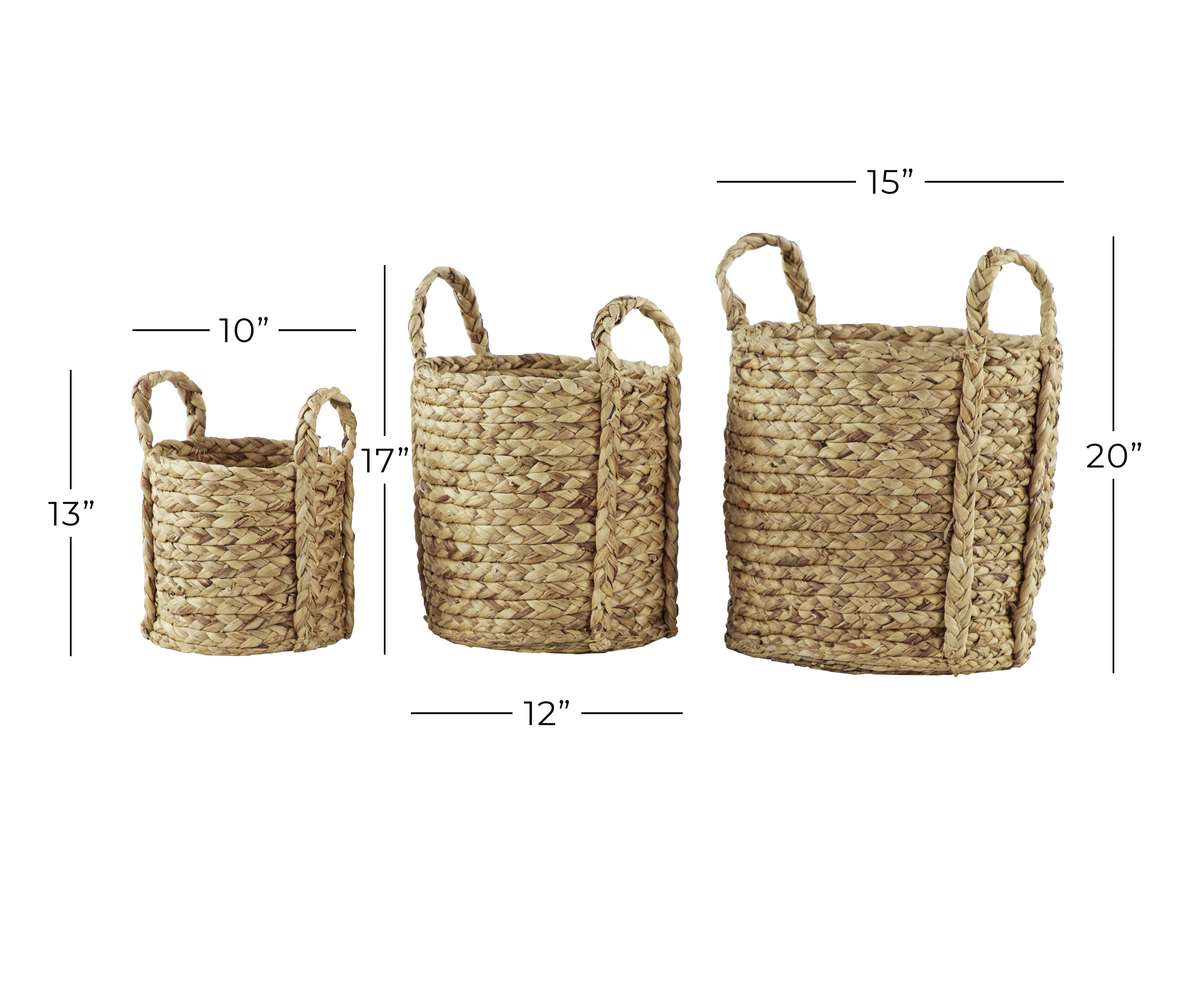 CESTA CUADRADA AGARRADERA NATURAL