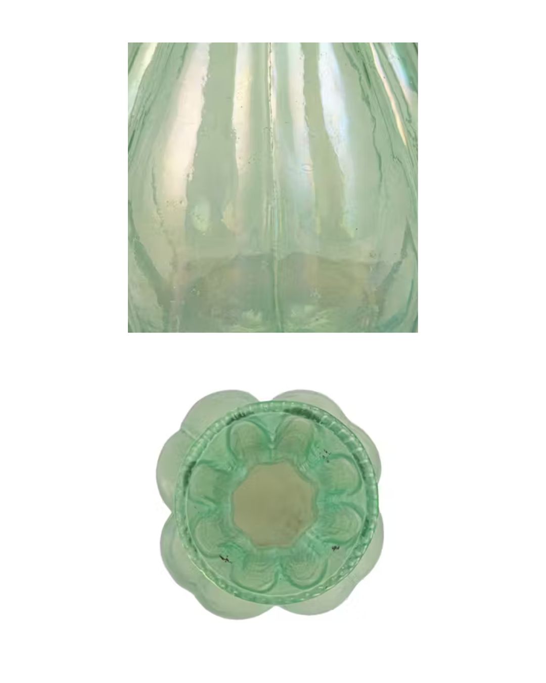 SET DE 4 DEBOSSED GLASS VASES