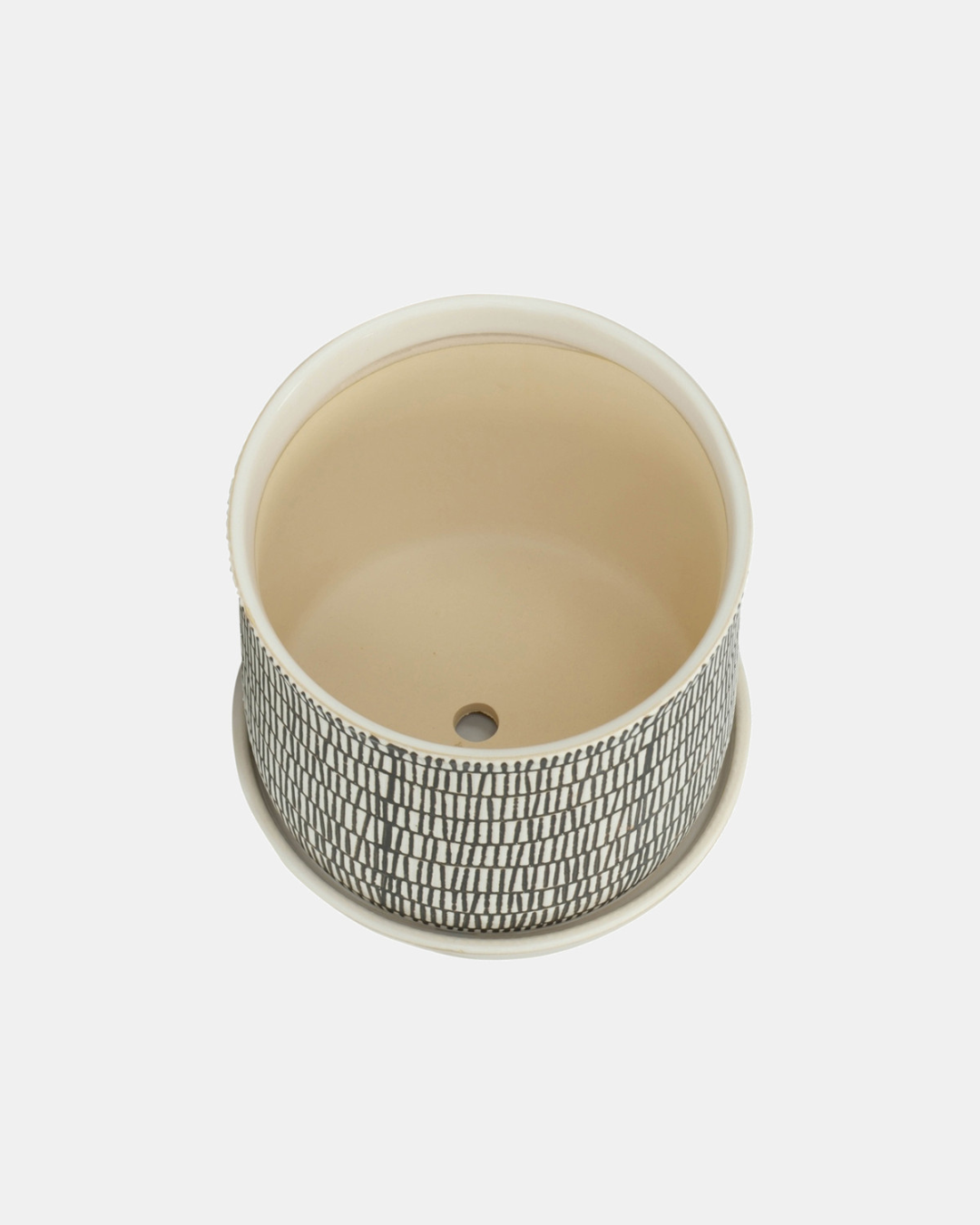 MACETA W/SAUCER BEIGE