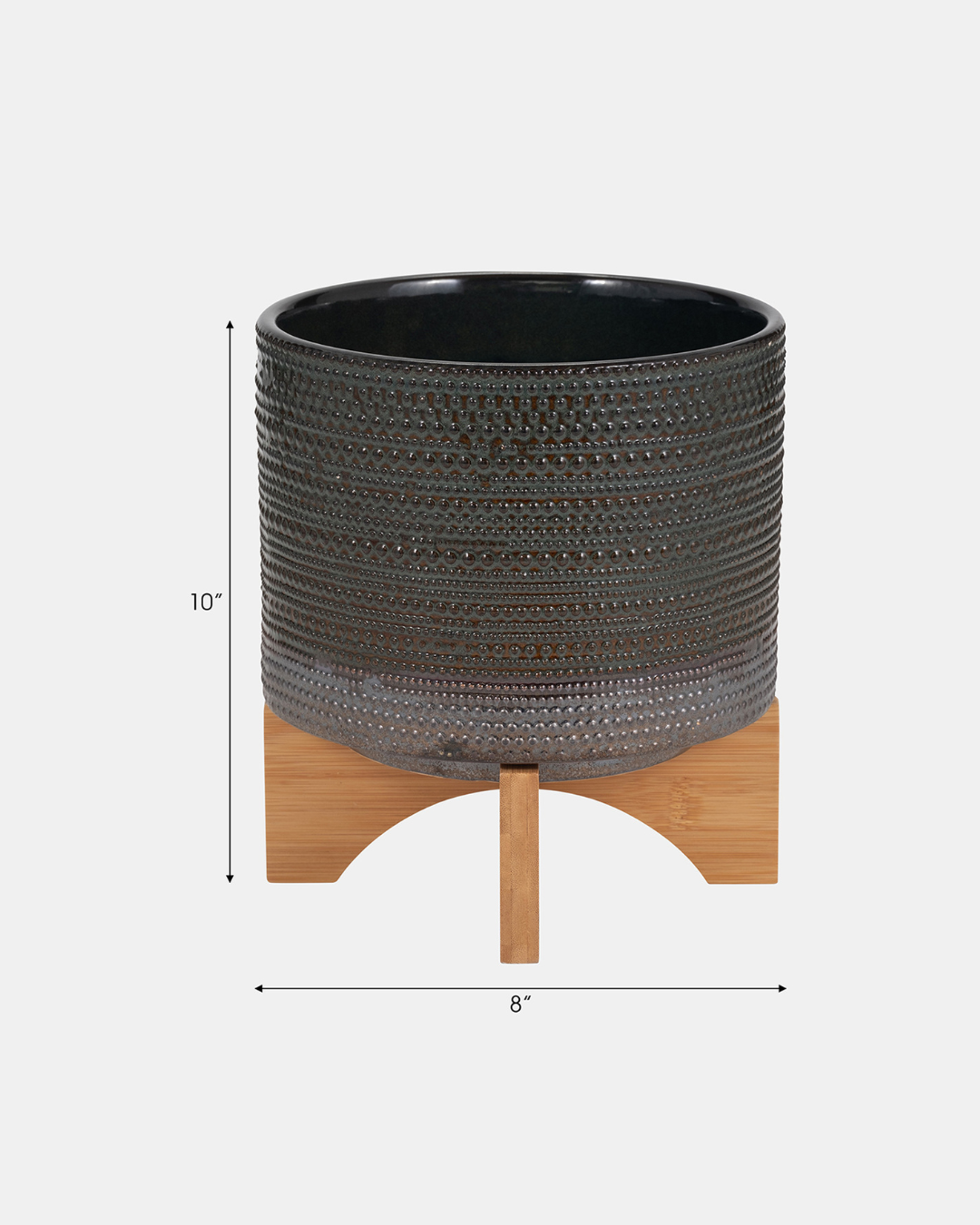 MACETA TEXTURA NEGRO