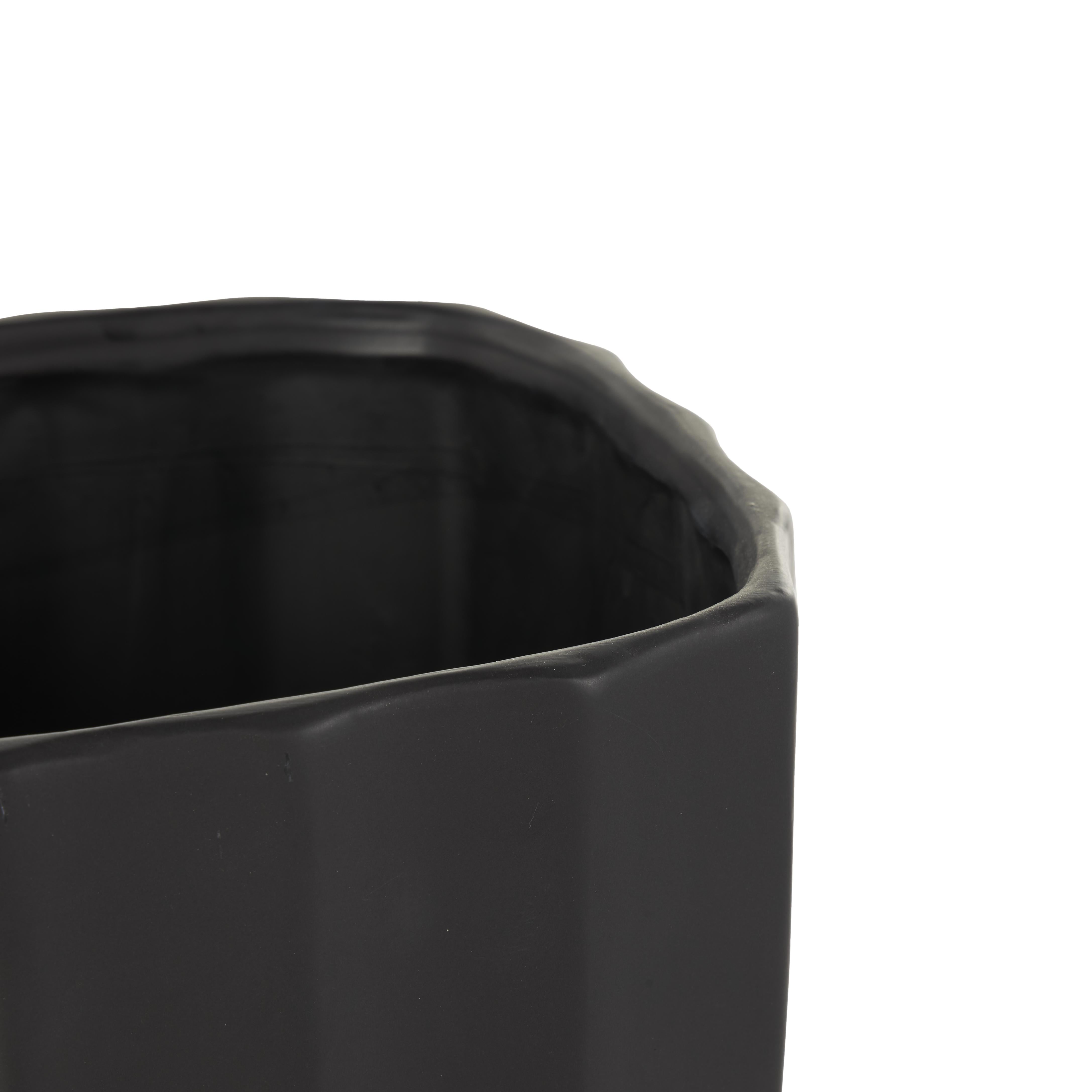 MACETA CERÁMICA NEGRO