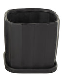 MACETA CERÁMICA NEGRO