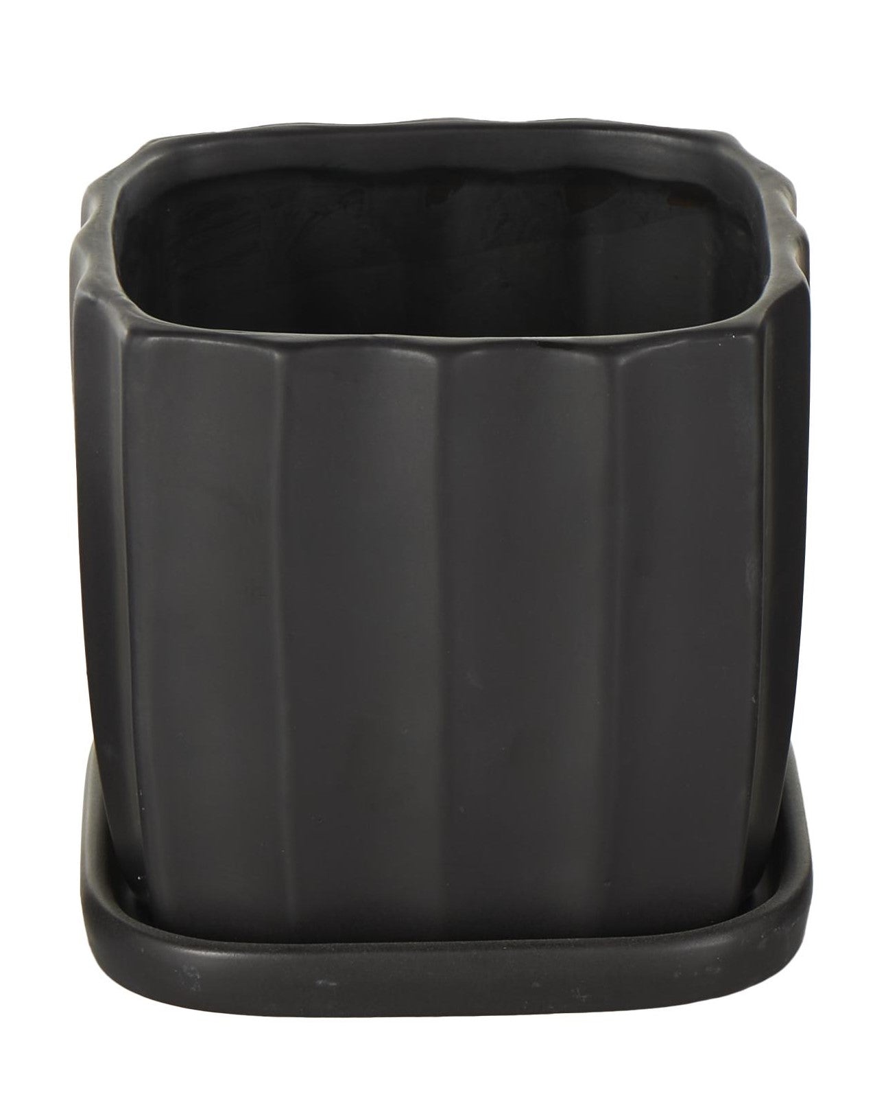 MACETA CERÁMICA NEGRO
