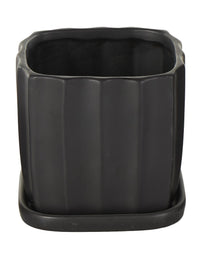 MACETA CERÁMICA NEGRO