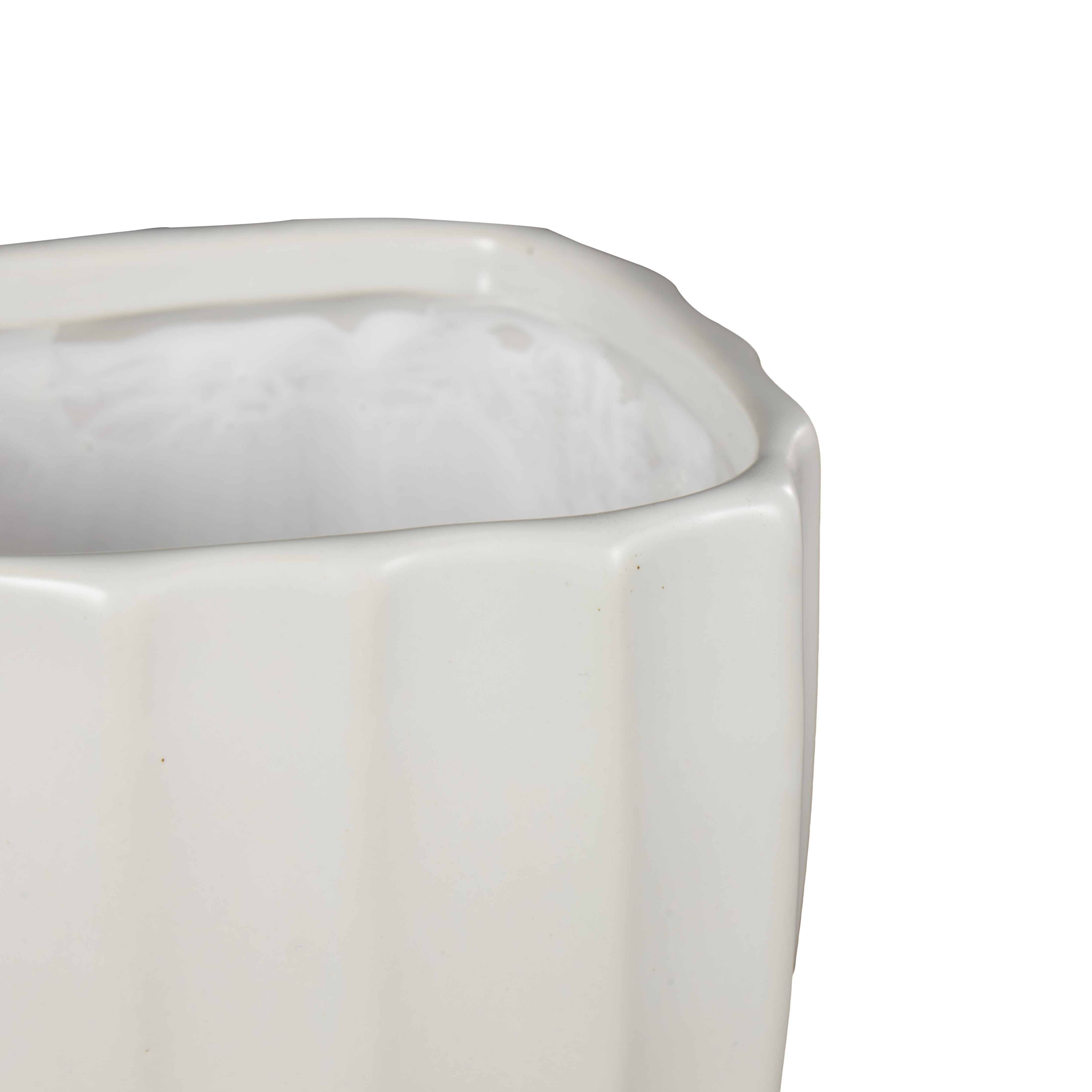MACETA CERÁMICA BLANCO