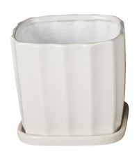 MACETA CERÁMICA BLANCO