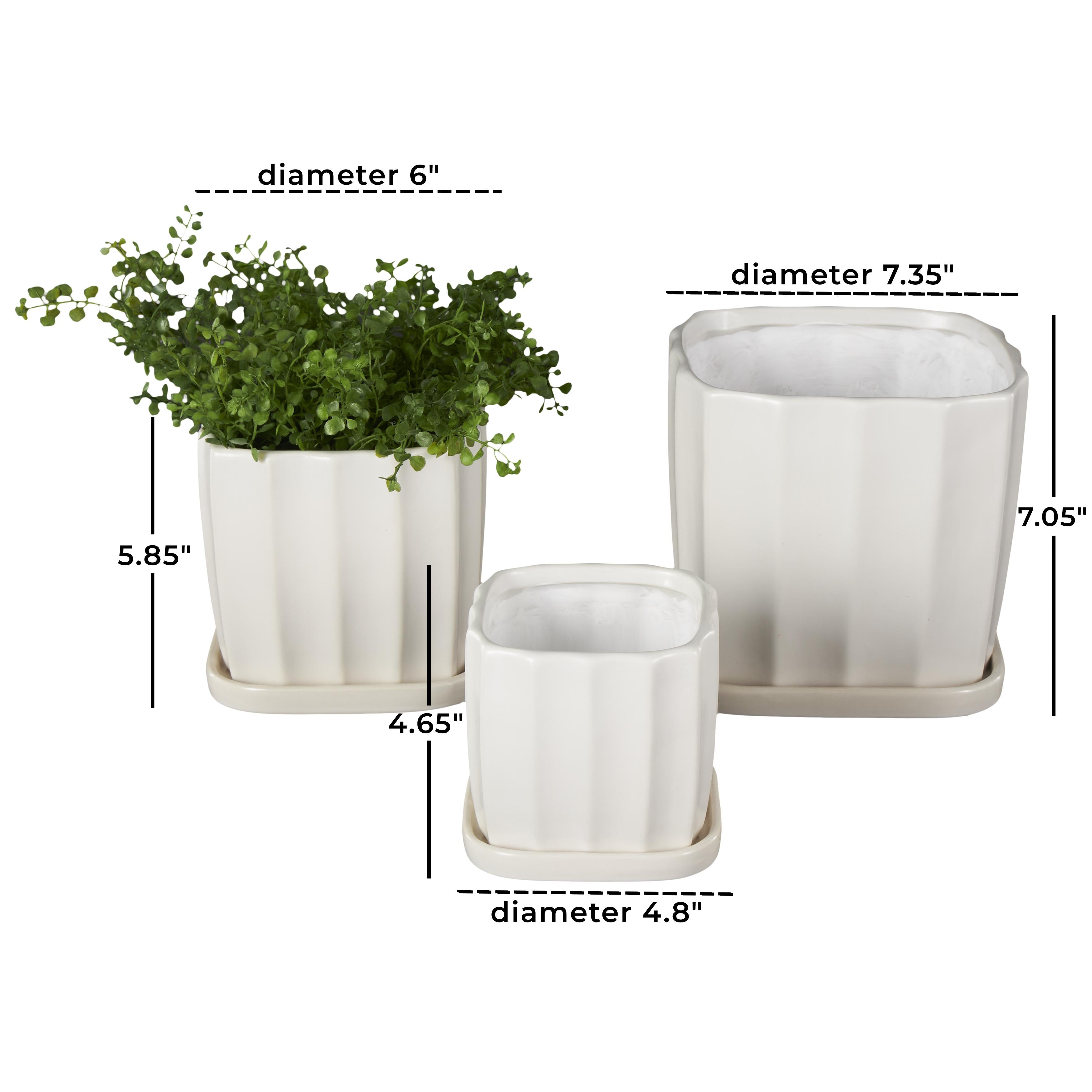 MACETA CERÁMICA BLANCO