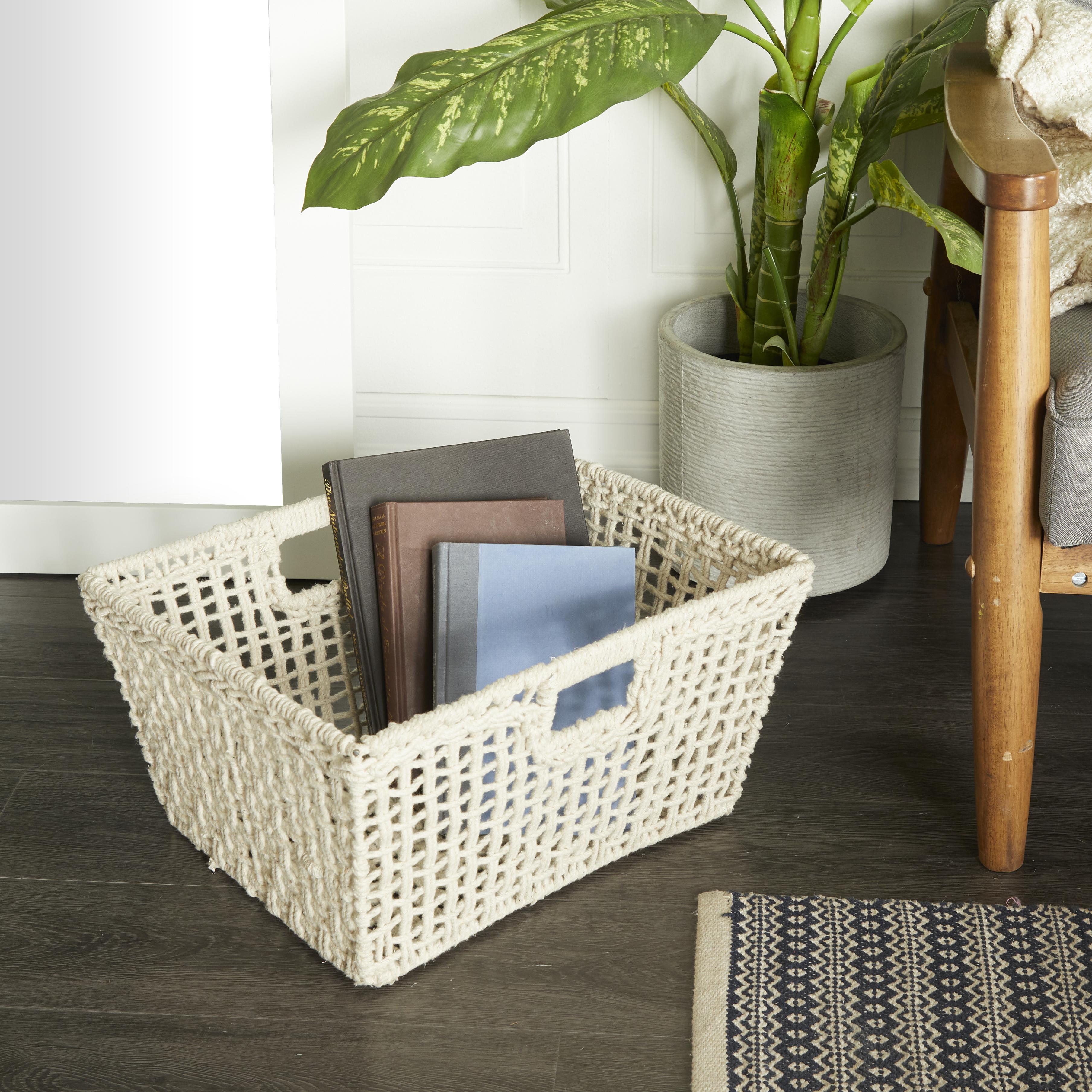 CESTA CUADRADA BLANCA