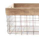 CESTA METAL CON MADERA