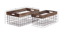 CESTA METAL CON MADERA