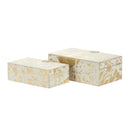 CAJA DE CUERO DORADO