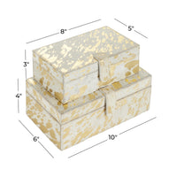 CAJA DE CUERO DORADO
