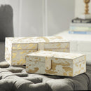 CAJA DE CUERO DORADO