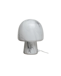 GLASS MUSHROOM TABLE LAMP