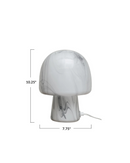 GLASS MUSHROOM TABLE LAMP