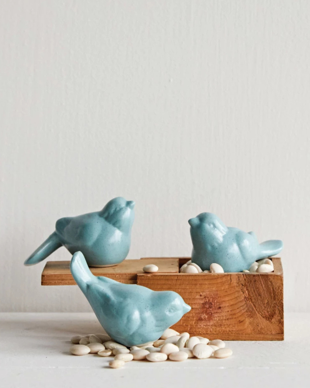 CERAMIC BIRD AQUA