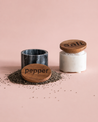 S/2 SALT & PEPPER MARBLE