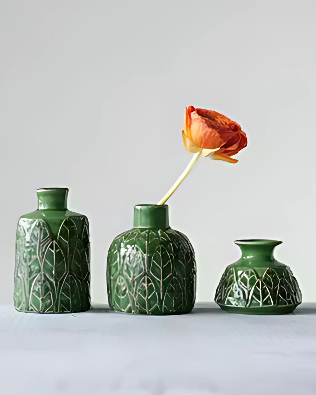 SET DE 3 FLORERO GREEN