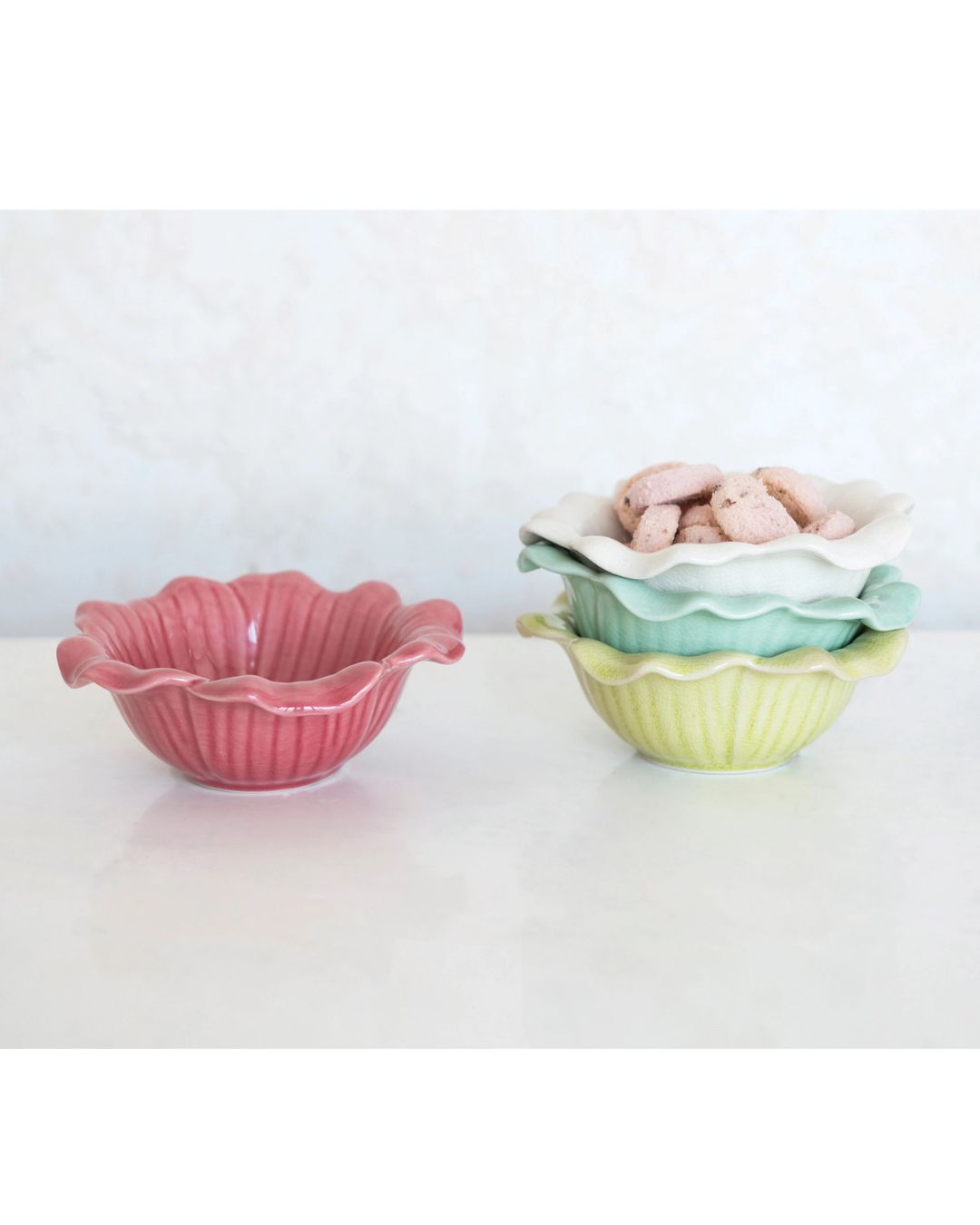 SET DE 4 BOWL FLOWERS