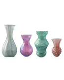 SET DE 4 DEBOSSED GLASS VASES