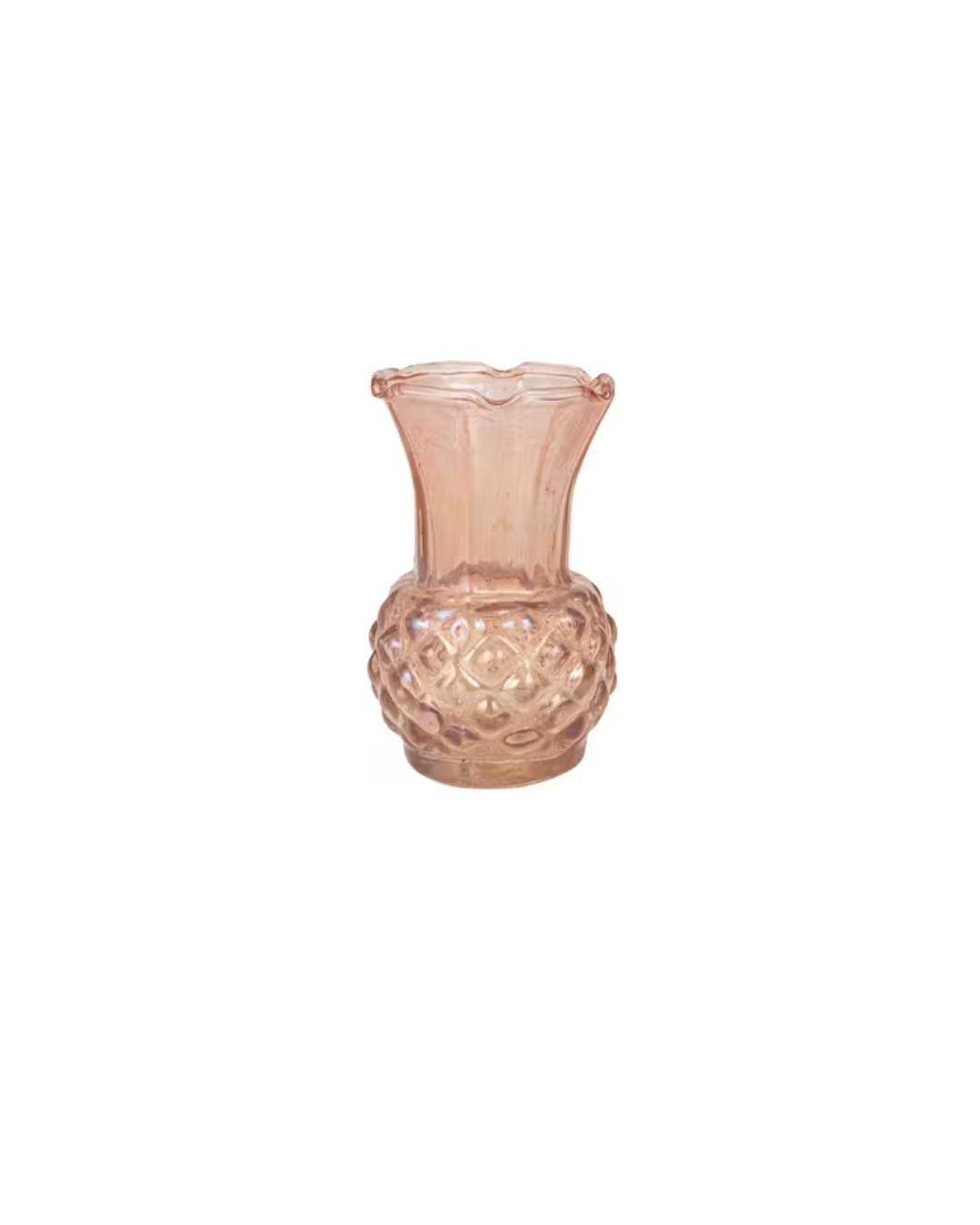 SET DE 4 DEBOSSED GLASS VASES
