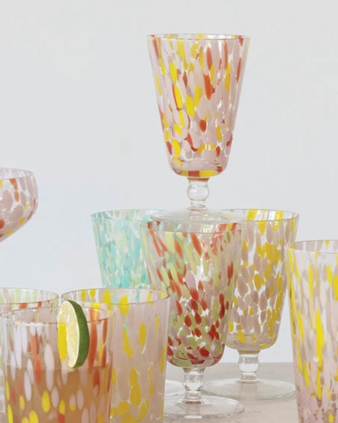 SET DE 4 COPAS CONFETTI