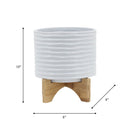 MACETA TEXTURA BCO/BEIGE