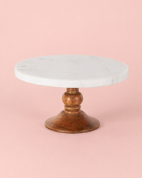PASTELERO DE MÁRMOL Y MADERA
