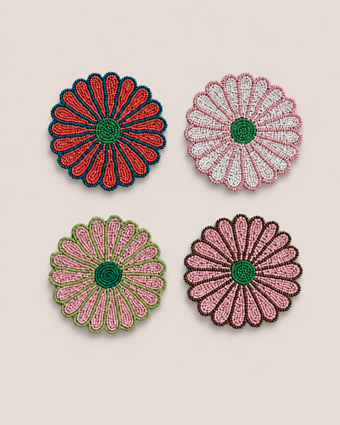 S/4 PORTAVASOS FLOWERS