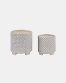 MACETA TEXTURED FOOTED