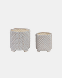 MACETA TEXTURED FOOTED
