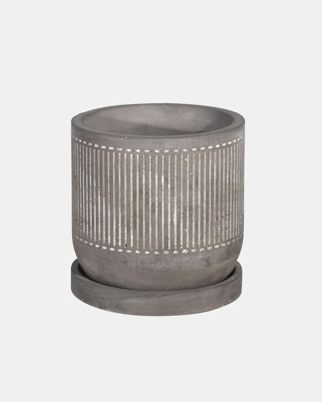 MACETA W/SAUCER GRAY PATTERN