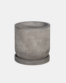 MACETA W/SAUCER GRAY PATTERN