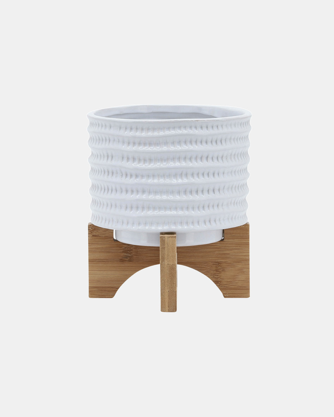 MACETA TEXTURA BCO/BEIGE