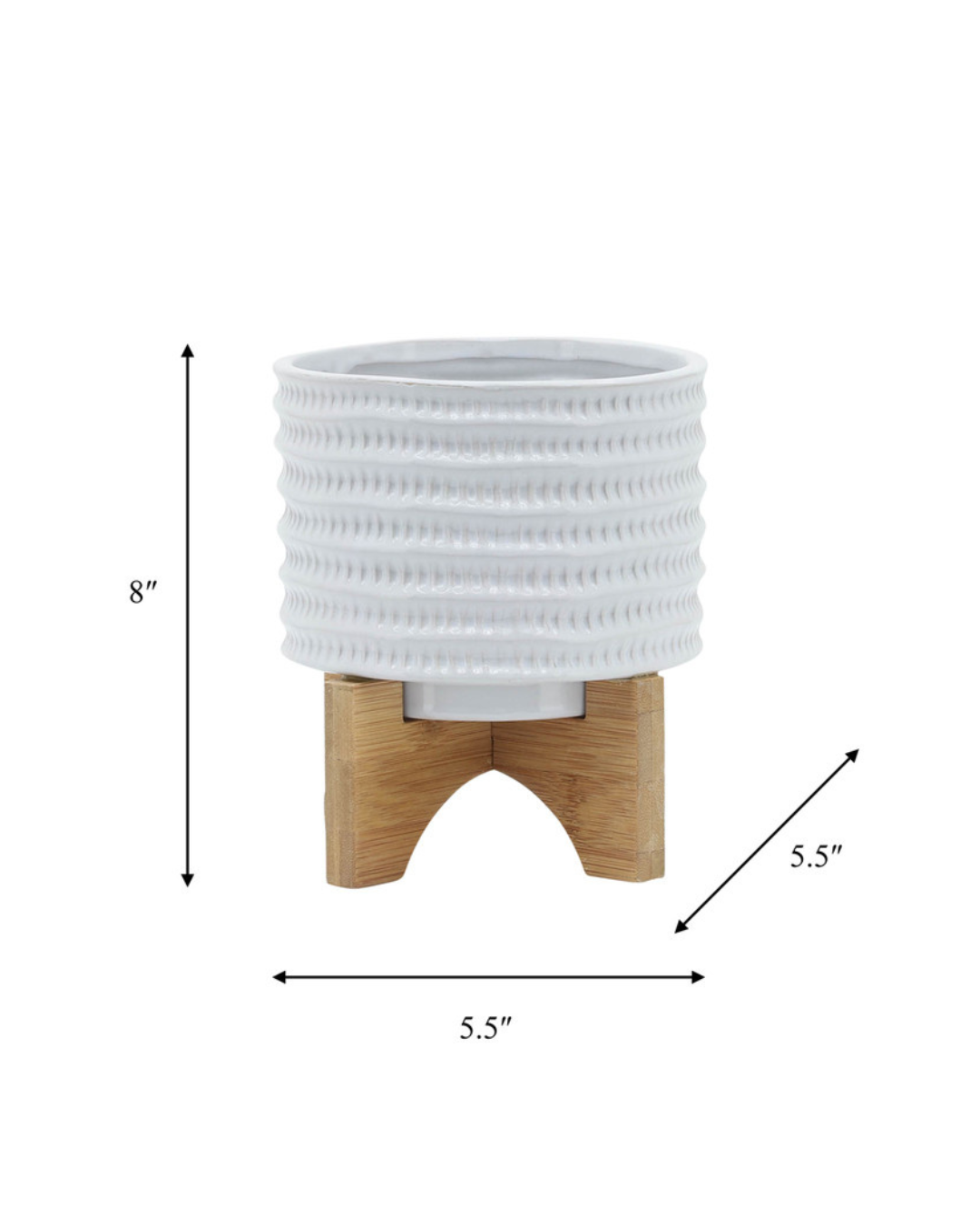 MACETA TEXTURA BCO/BEIGE