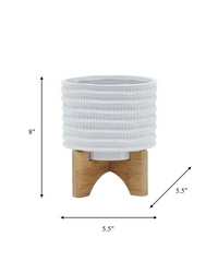 MACETA TEXTURA BCO/BEIGE
