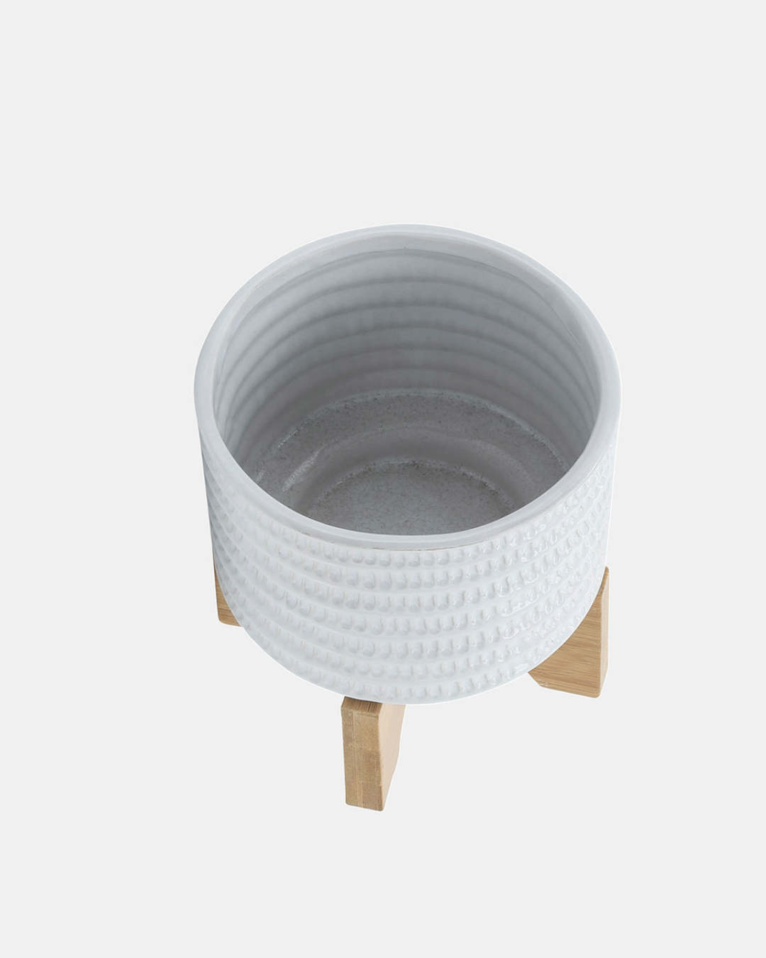 MACETA TEXTURA BCO/BEIGE