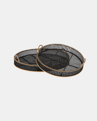TRAY BAMBOO BLACK