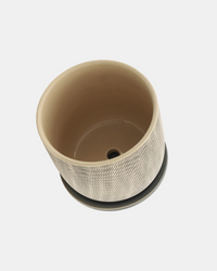 MACETA W/SAUCER GRAY