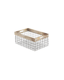 CESTA METAL CON MADERA