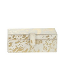 CAJA DE CUERO DORADO